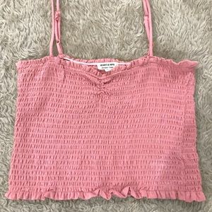 Heart & Hips pink cropped tank top size large